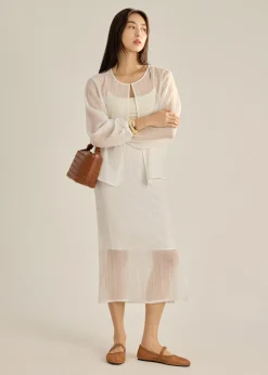 Viv RuchedReady® Sheer Textured Cardigan