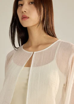 Viv RuchedReady® Sheer Textured Cardigan