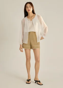 Viv RuchedReady® Sheer Textured Cardigan