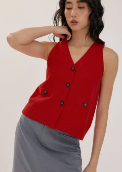 V-Neck Knit Top