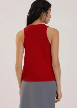 V-Neck Knit Top