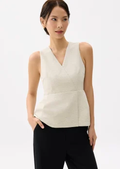 V-neck Peplum Wrap Top