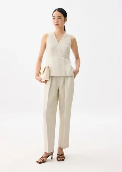 V-neck Peplum Wrap Top