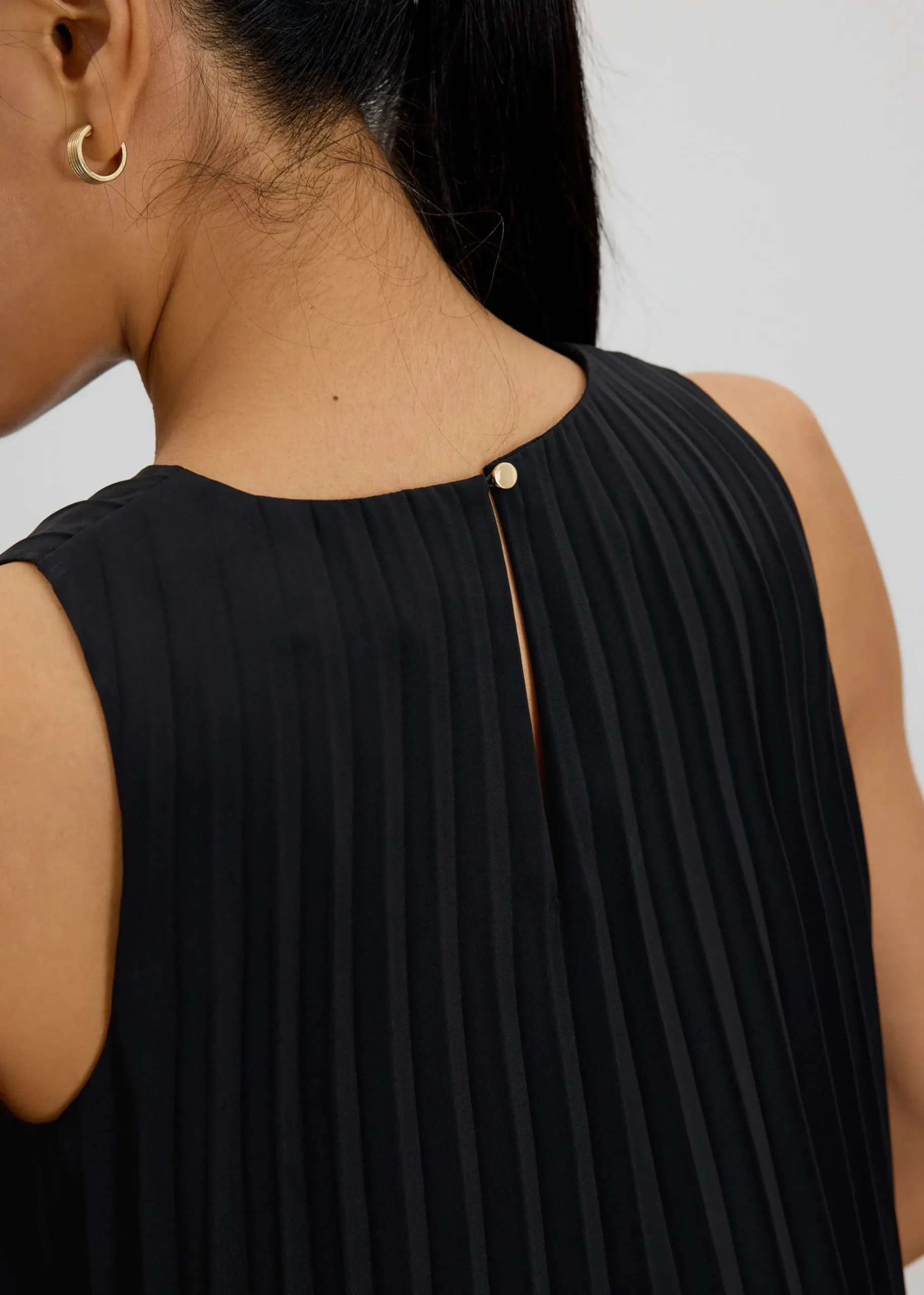 Wei Sunray Pleated Trapeze Shell Top