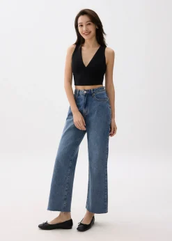 Wen Padded V-neck Crop Top