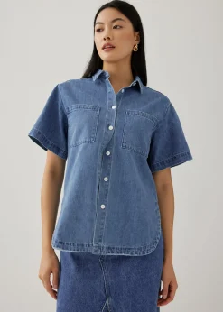 Whitley Denim Drop Shoulder Shirt