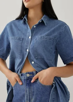 Whitley Denim Drop Shoulder Shirt