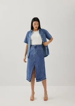 Whitley Denim Drop Shoulder Shirt