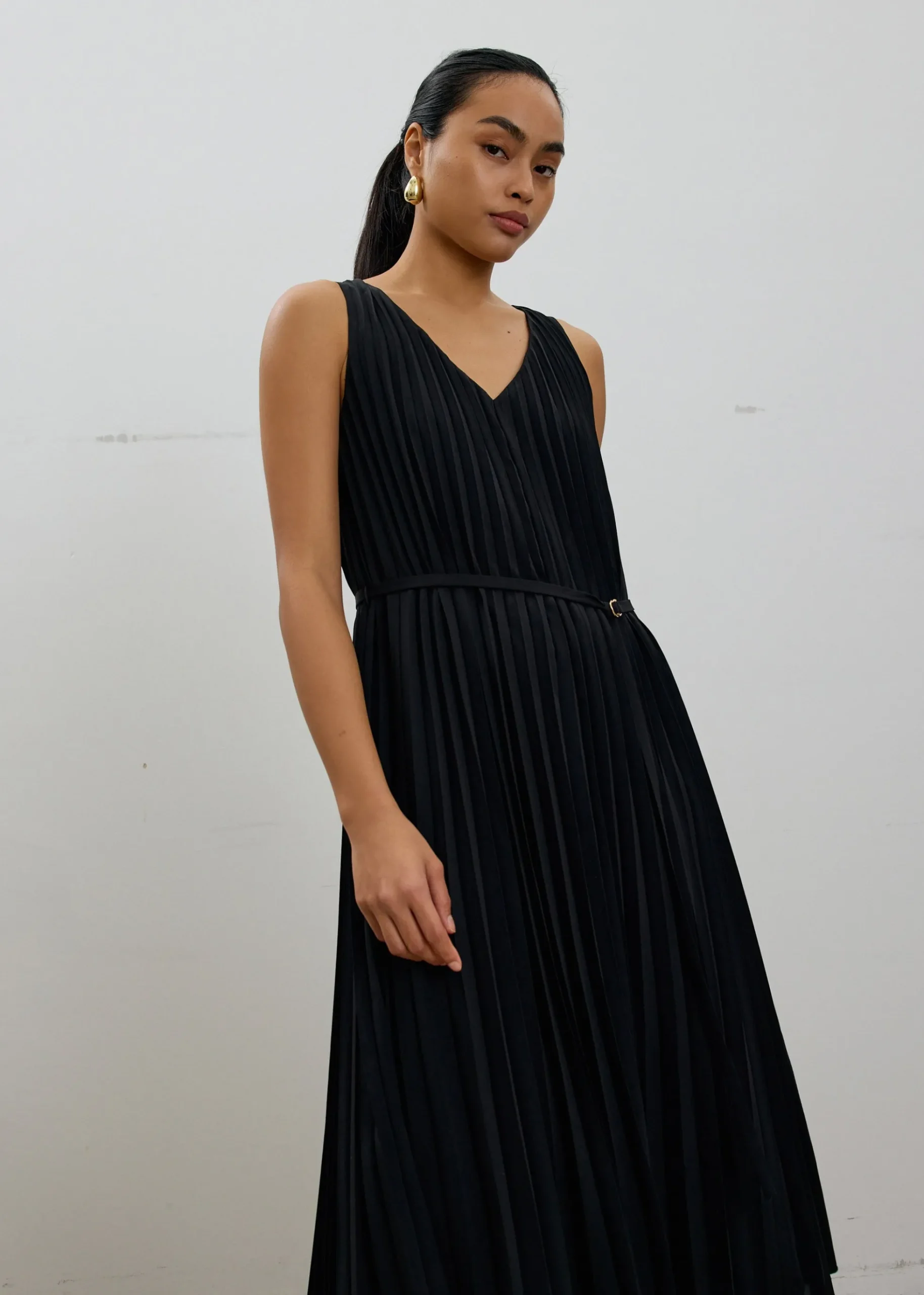 Willa Reversible Sunray Pleated Midaxi Dress