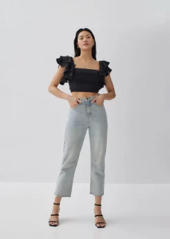 Winnie Padded Textured Bustier Crop Top