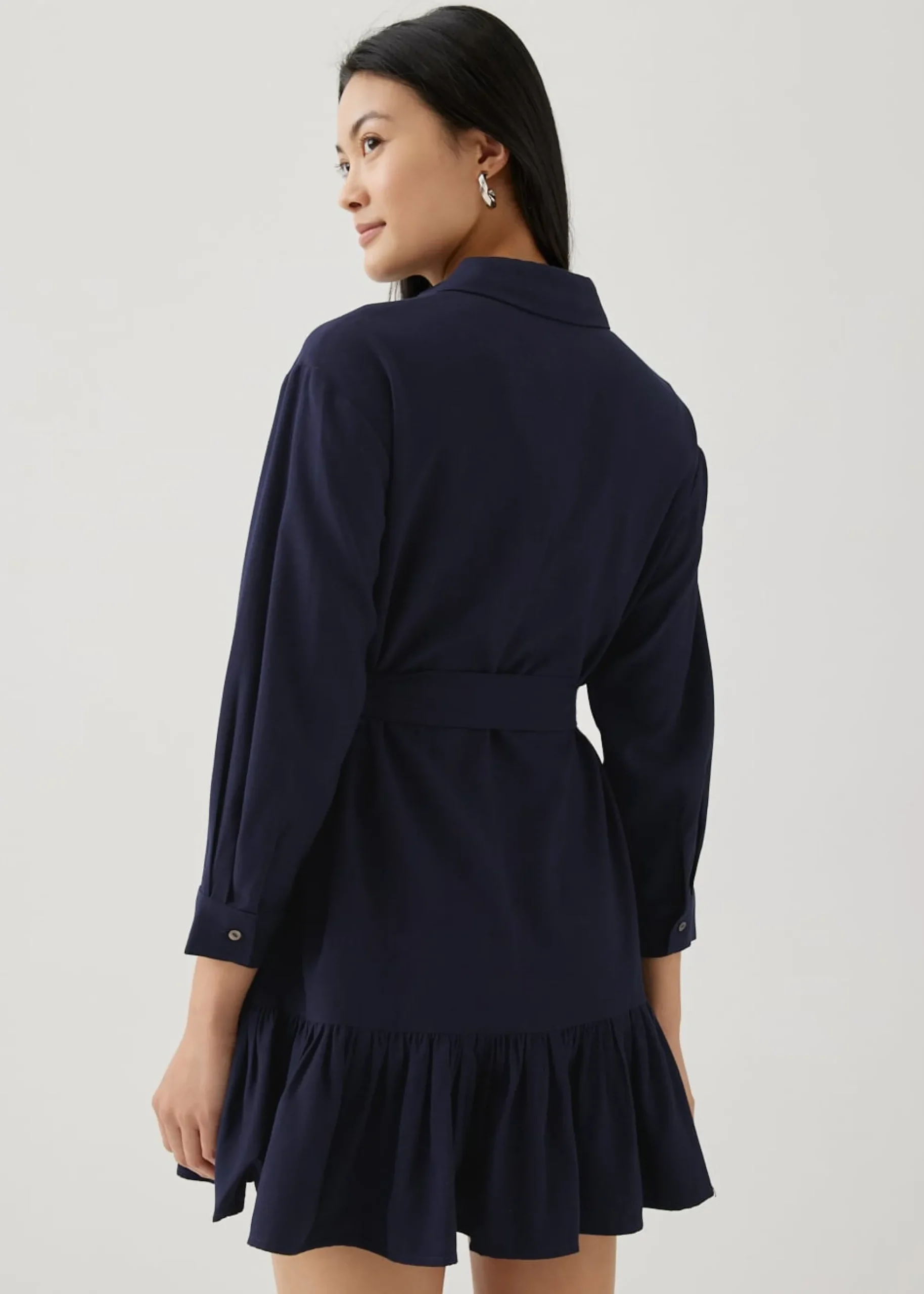 Wynn Rayon Belted Shirt Dress