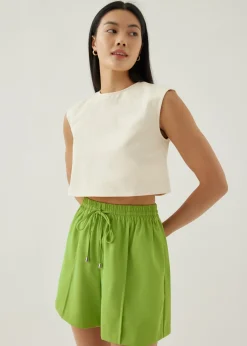 Yanni Relaxed Cotton Twill Shell Top
