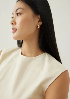 Yanni Relaxed Cotton Twill Shell Top