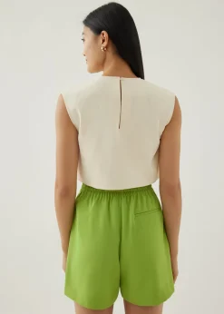 Yanni Relaxed Cotton Twill Shell Top
