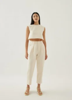 Yanni Relaxed Cotton Twill Shell Top
