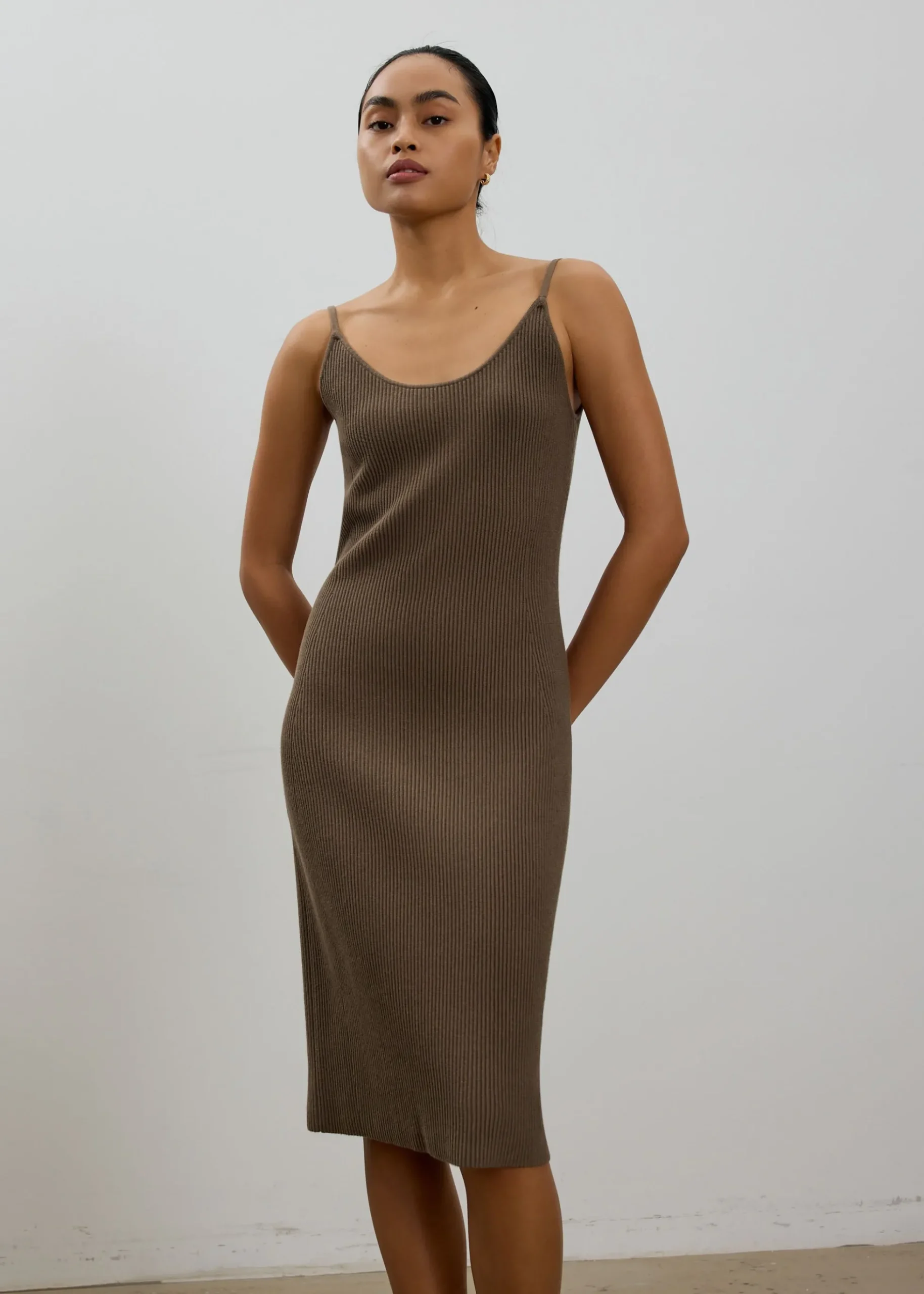 Yara Classic Knit Bodycon Midi Dress
