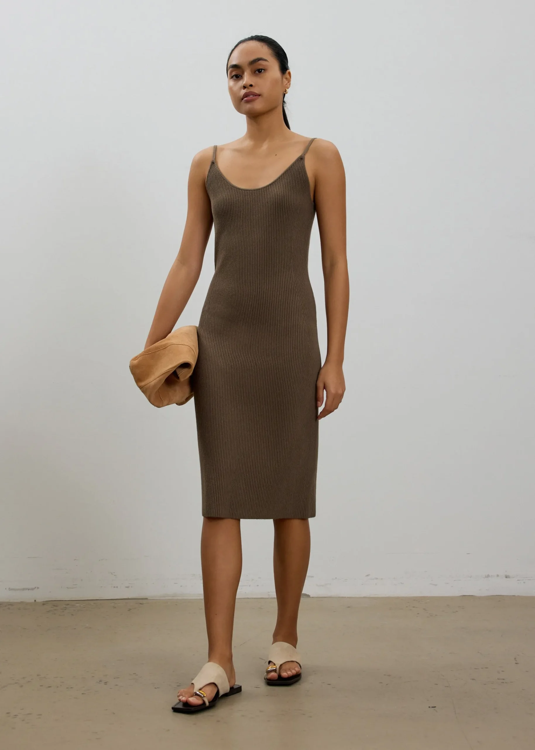 Yara Classic Knit Bodycon Midi Dress