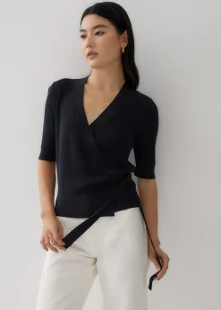 Yazmin Wrap Knit Top