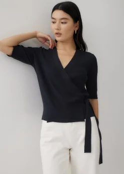 Yazmin Wrap Knit Top