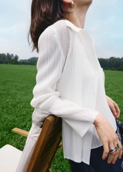Yerin Plissé Relaxed Shirt