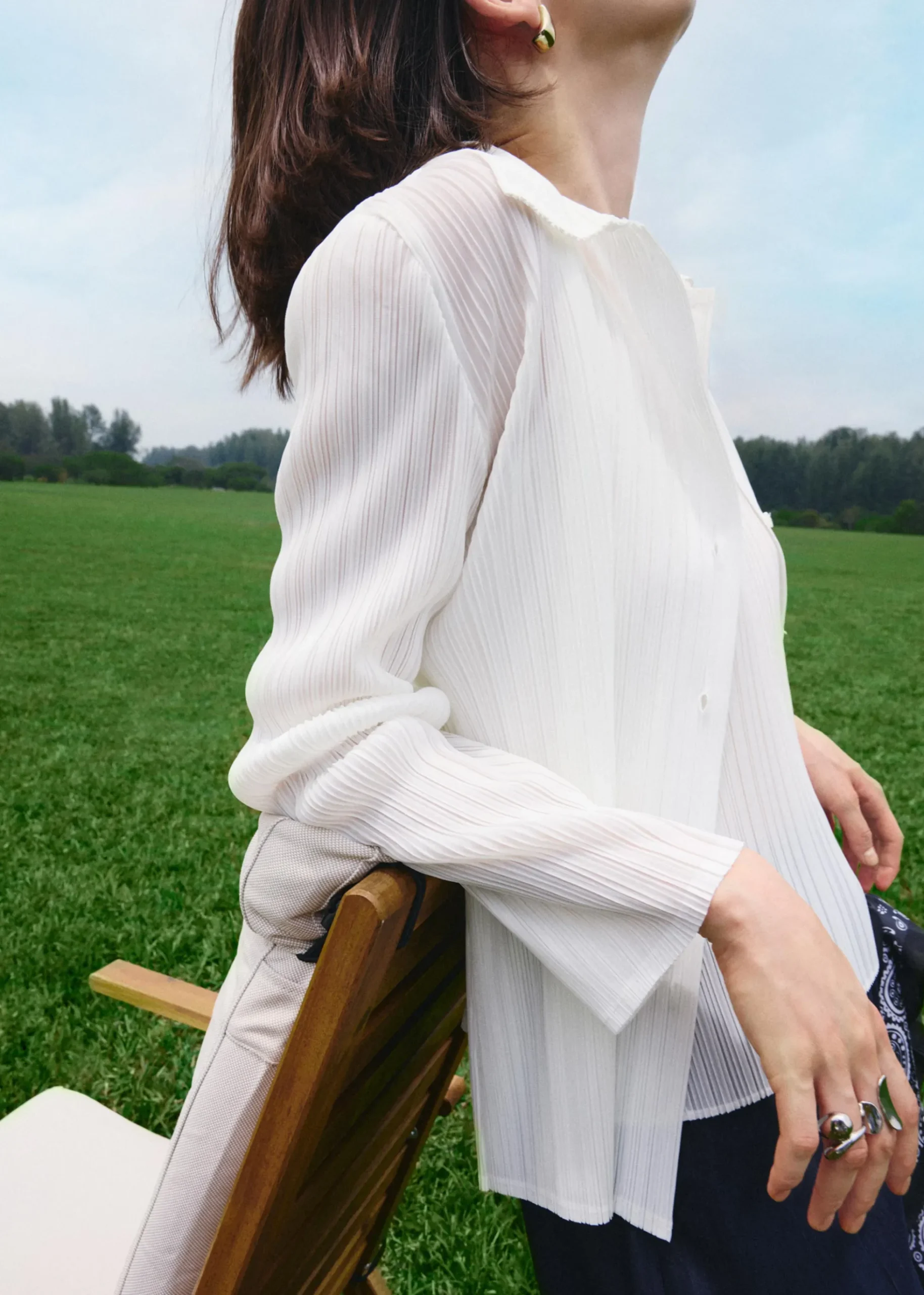 Yerin Plissé Relaxed Shirt