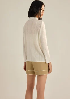 Yerin Plissé Relaxed Shirt