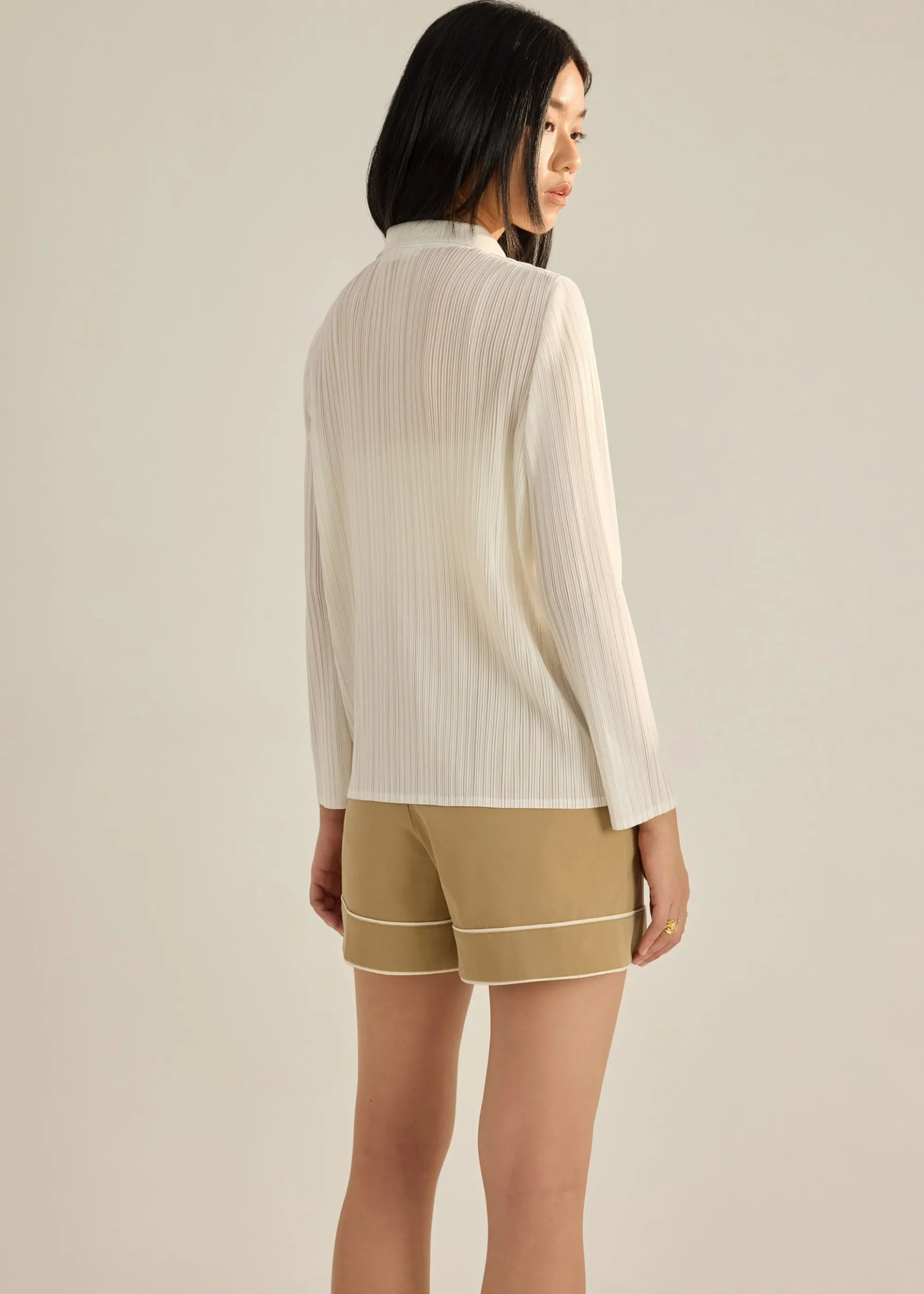Yerin Plissé Relaxed Shirt