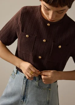 Yoko Textured Knit Boxy Top