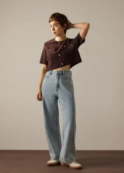 Yoko Textured Knit Boxy Top