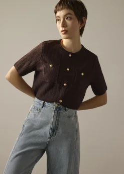 Yoko Textured Knit Boxy Top