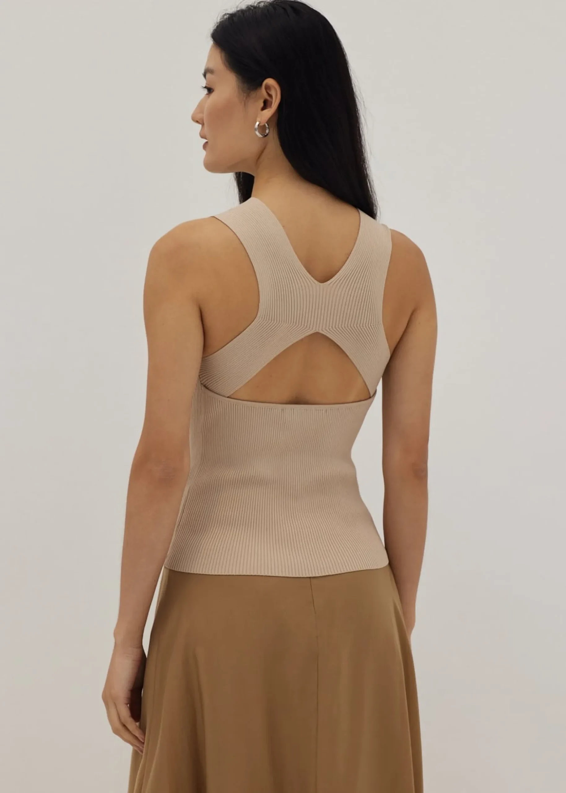 Ysabel Racerback Cut Out Knit Tank