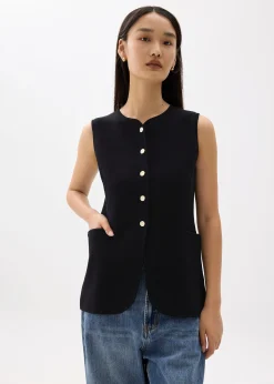 Yui Tailored Long Knit Vest
