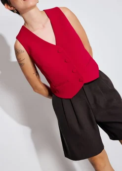 Yuna Relaxed V-neck Vest