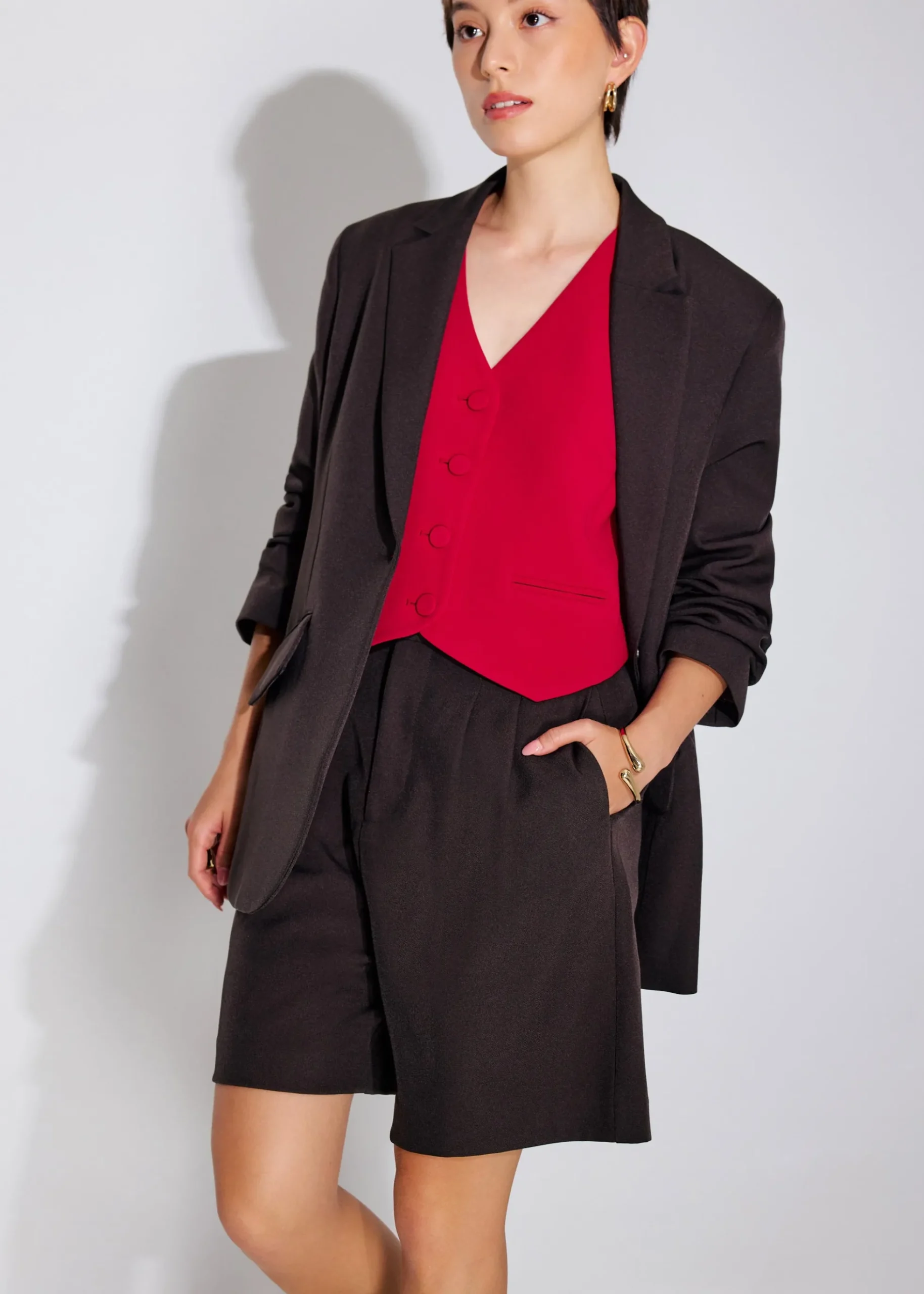 Yuna Relaxed V-neck Vest