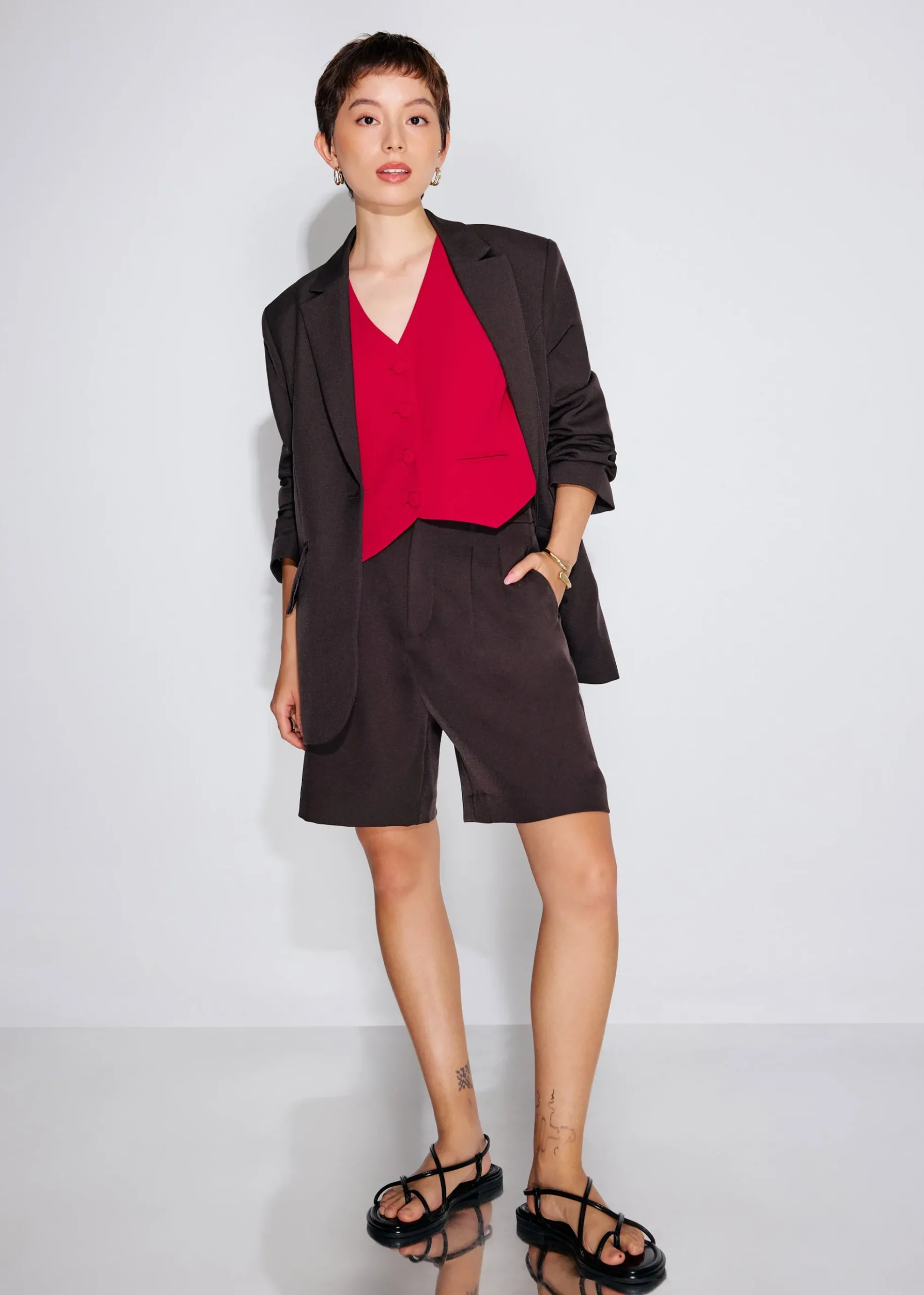 Yuna Relaxed V-neck Vest