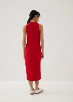 Yuri Asymmetric Drape Midaxi Dress