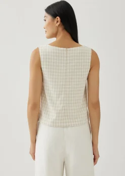 Yvonne Linen Square Neck Shell Top
