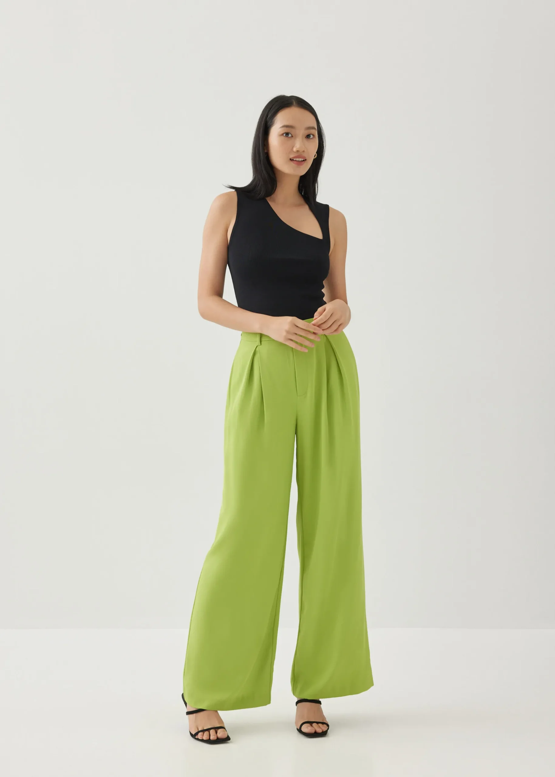 Zebbie Asymmetric Knit Tank Top