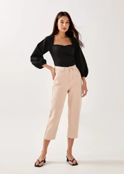 Zoie Padded Bustier Puff Sleeve Top